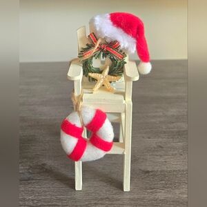 NWT St. Nicholas Square Lifeguard Chair Christmas Ornament
